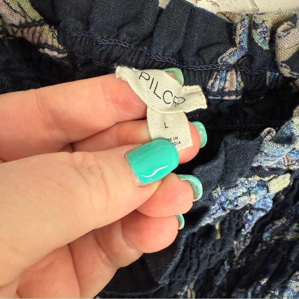 Anthropologie Pilcro Blue Floral Wide Leg Jumper NWT - Picture 8 of 12